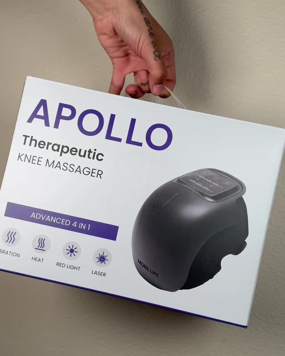 APOLLO 4-IN-1 Therapeutic Vibration Knee Massager with Heat and Red Light  Therapy – MORE LIFE